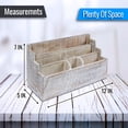 thumbnail image 2 of MY VINTAGE FINDS Wooden Desktop Organizer and Pencil Holder Type, Rustic White, 2 of 8