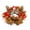 B, variant on geerera Fall Mini Wreath Candle Ring with Maple Leaves & Berries, Artificial Harvest Accent for Pillar Candles, Rustic Tabletop Decor for Thanksgiving & Halloween