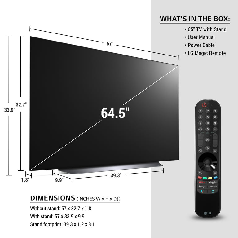 Televisor LG OLED 65″, C1 4K Smart TV con ThinQ AI