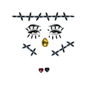 Stitches adhesive face jewels - O/S / BLACK