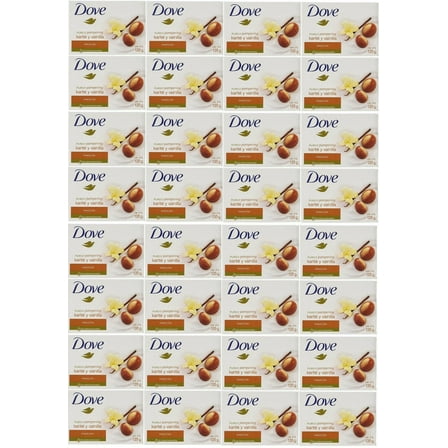 Dove Purely Pampering Shea and Vanilla Beauty Bar Soap, 4.75 Ounce / 135 Gram (Pack of 32) Imported Version