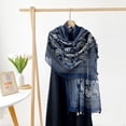 thumbnail image 2 of Defitshape Women's Billowy Pashmina Bohemian Muffler Chic Date Button Elegant Chiffon Oversize Pashmina Shawl Navy One Size, 2 of 2