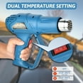 thumbnail image 4 of Heat Gun, 2000W Hot Air Gun Kit with 4 Nozzles, Fast Heating and Dual Temperature Settings 572℉~932℉ (300℃-500℃), Hot Air Gun for Crafts, Shrink Wrapping/Tubing, Paint Removing, Soldering, 4 of 9