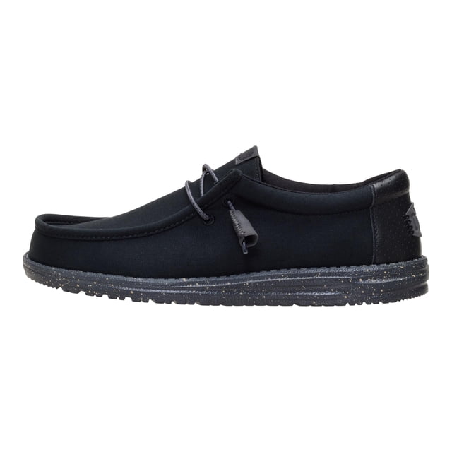Mocasines slip-on HEYDUDE Wally Hex negros para hombre, talla 13