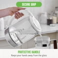 thumbnail image 3 of GreenLife 1.7 Liter Glass Electric Kettle, Easy One Touch Use, Quick Heating, Filtered Spout, LED Base, Auto Shut-Off, Cordless Serving, Coffee and T, 3 of 9