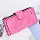 thumbnail image 3 of Bloqueo RFID para cartera larga de mujer | Cuero Nubuck esmerilado | Bolso de monedas con cremallera, múltiples ranuras para tarjetas, cierre de broche | Gran capacidad, elegante, resistente, 3 of 5