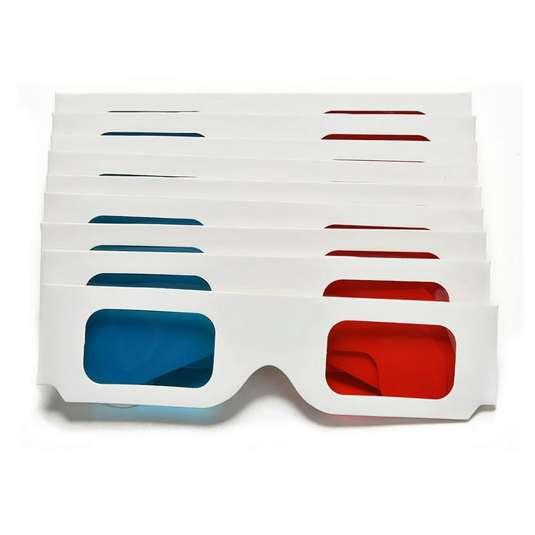 Universal Anaglyph Cardboard Paper Red Blue Cyan 3d Glasses Movie Glasses  NEW 
