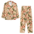 thumbnail image 2 of DISNIMO Mushroom Leaf Print Women Pajama Sets Long Sleeve Sleepwear with Long Pants 2 Piece Lounge Set with Pockets Button Down Loungewear Nightwear, L, 2 of 7