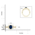 thumbnail image 4 of ANGARA Natural 1.55 Ct Vintage Style Sapphire Split Shank Engagement Ring in 14K Yellow Gold for Women (Size-8x6mm) | September Birthstone, Anniversary, Jewelry Gift for Women | Natural Sapphire Ring, 4 of 8