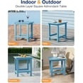 thumbnail image 7 of WINSOON Small Outside Adirondack Square Side Table,Single Layer - Blue, 7 of 7