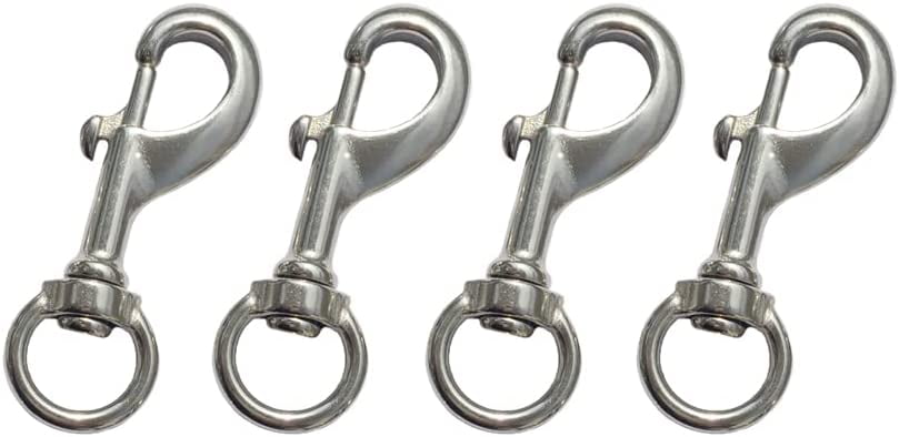 Swivel Eye Bolt Snap Hooks, Stainless Steel 316 Marine Grade Scuba Diving  Clip, Snap Bolt Trigger Chain Clip, Single Ended Trigger Clasp Pet Buckle,  68mm - 101mm, Heavy Duty 