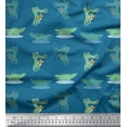 thumbnail image 1 of Soimoi Poly Crepe Fabric Guitar & Crocodile Kids Print Fabric by The Yard 52 Inch Wide, 1 of 1