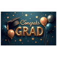 thumbnail image 3 of Graduation Party Supplies Congrats Grad Banner Backdrop Background with Balloons and Confetti Decorations for Graduation Ceremony Celebration Classroom Event, 3 of 4