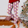thumbnail image 4 of Christmas Leggings Women's Santa Claus/Buffalo Plaid Print High Waist Underpants Slim Fit Gym Jegging Tights, 4 of 5