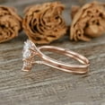 thumbnail image 2 of Bluebell Jewels 2Ct Round Cut Cubic Zirconia Bridal Ring Set 14K Rose Gold Plated, 2 of 4