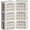 Lvory White, variant on 6 Pack Clothes Storage Bins with Metal Frame Foldable Storage Bins for Clothes Linen Fabric Storage Box with Clear Window (Lvory White, 15.7x11.8x11.8inch(36L))