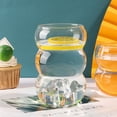 thumbnail image 5 of Ripple Drinking Glasses Clear Drink Cup for Juice Milk Champagne Cocktail Origami Style Glass Cup Vintage Fluted Glassware Glass Drink Cup Housewarming Gift Ribbed Glassware, 5 of 8