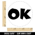 thumbnail image 2 of OK Okay Fun Text Self-Inking Rubber Stamp Ink Stamper - Blue Ink - Small 3/4 Inch, 2 of 7