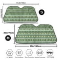 thumbnail image 3 of Uemuo Light Green Squares Pattern Accordion Car Windshield Sun Shade, Foldable Reflective Sun Visor for Car, Reflector Windshield Sunshade-Medium, 3 of 7