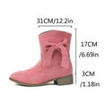 thumbnail image 4 of QQAMB Women Bow Detail Short Boots with Chunky Low Heel Ankle Booties for Casual Winter Wear and Outdoor Use, 4 of 8