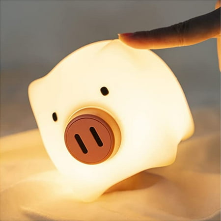 

FashionMio Cute Night Light for Kids Kawaii VicoPig Silicone Squishy Nightlight for Baby Girls Gift