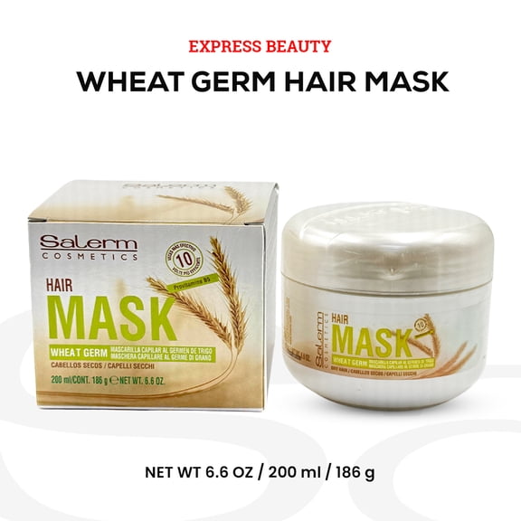 Salerm Wheat Germ Hair Mask for Dry & Damaged Hair (Mascarilla Capilar) Conditioning Treatment - 6.74 oz