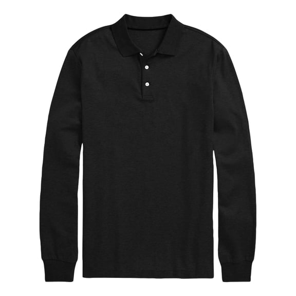 Domuza Mens Polo Shirts Casual Long Sleeve Golf Shirt Button Down Collared Tops Lightweight Plain Tees