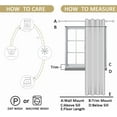 thumbnail image 6 of Topfinel White Sheer Curtains 90 inch Long Geometric Navy Embroidered Diamond Grommet Window Curtains for Living Room Bedroom,Tulle Window Drapes, Light Weight Soft Boho Curtains,54x90 inch,2 Panels, 6 of 7