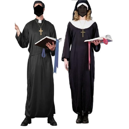 Priest And Nun Couples Religious Catholic Halloween Adult Standard Size Costume