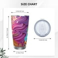 thumbnail image 4 of Salouo Rainbow Melting Ice Cream Print 20oz Tumbler with Lid,Stainless Steel Vacuum Insulated Tumbler Durable Insulated Coffee Mug Thermal Cup with Splash Proof Sliding Lid-Straw Three-piece Set, 4 of 8