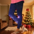 thumbnail image 6 of lcziwo Womens Print Carnival Leggings High Waisted Elastic Tummy Control Yoga Pants Cute Galaxy Graphic Tights Purple S, 6 of 7