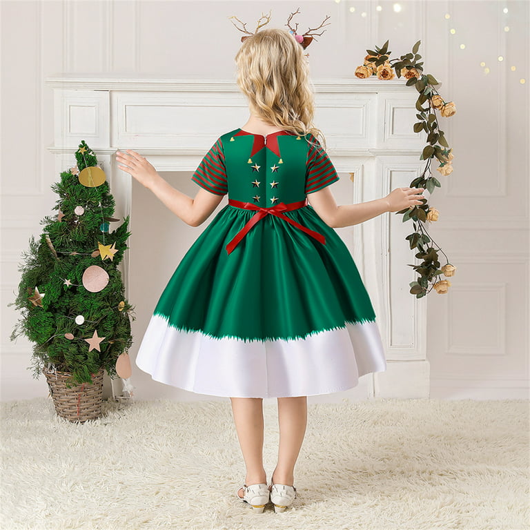 Princess Elsa Dress Kids Toddler Girls Party Prom Clothes Size 3 4 5 6 7 8