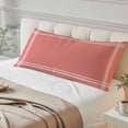 thumbnail image 4 of Pure Coral Red Long Body Pillow Covers, Simple Solid Color Soft Breathable Throw Pillow Cases with Invisible Zipper, Decorative Pillowcase Pillows Protectors for Sofa Bed Couch 20"x60", 4 of 9