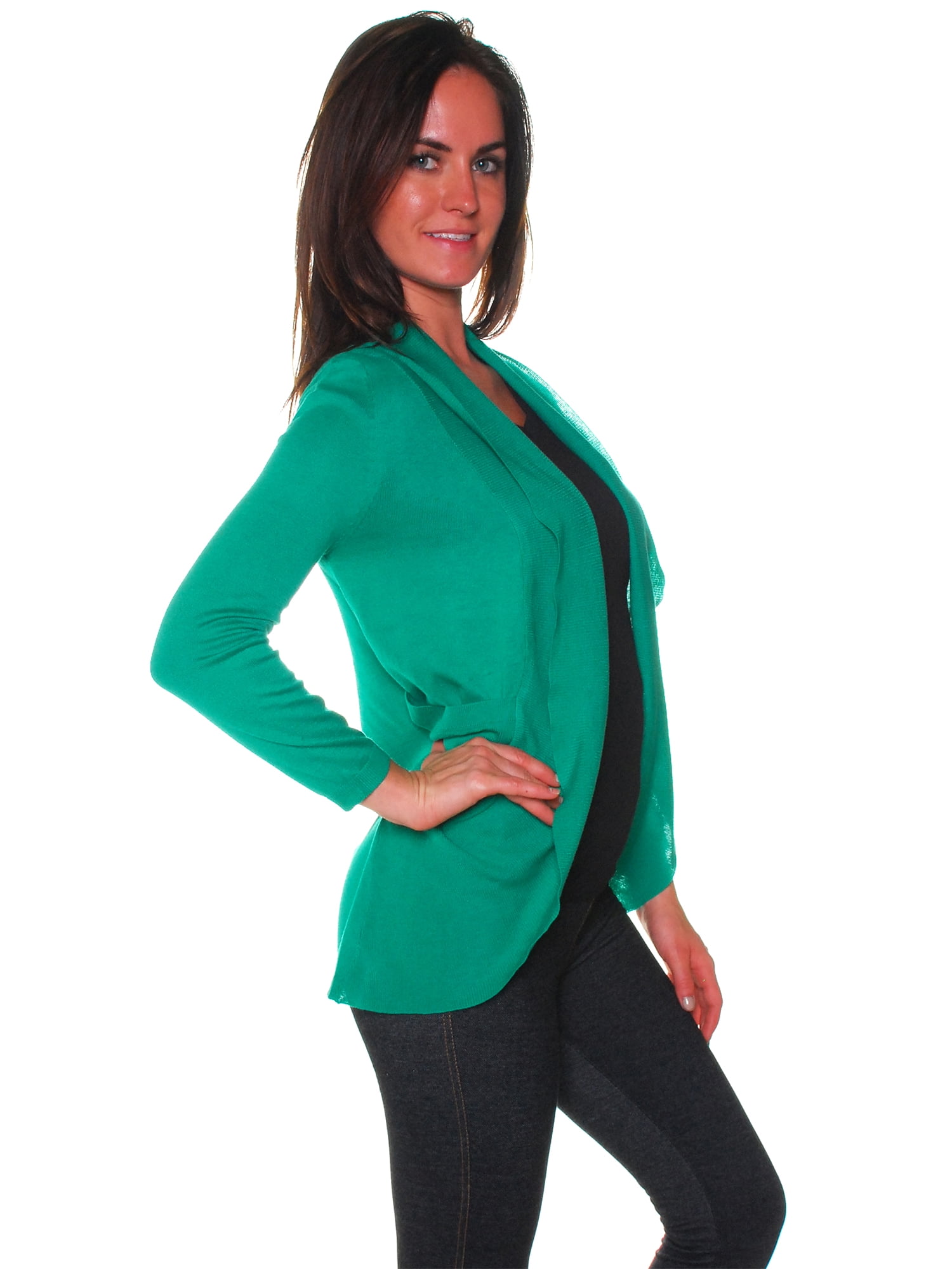 Active USA Junior Women's Basic All Occasion Open Front Cardigan Shawl