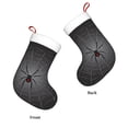 thumbnail image 3 of Salouo Black Spider On Web Print Christmas Stockings,Large Xmas Stocking Set of 1 Holiday and Farmhouse Stocking for Christmas Holiday Party Decoration(17.7*11 Inch), 3 of 7