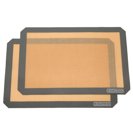 Freezer Safe Silicone Baking Mat GRIDMANN Pro Silicone Baking Mat - Set of 2 Non-Stick Half Sheet (16-1/2