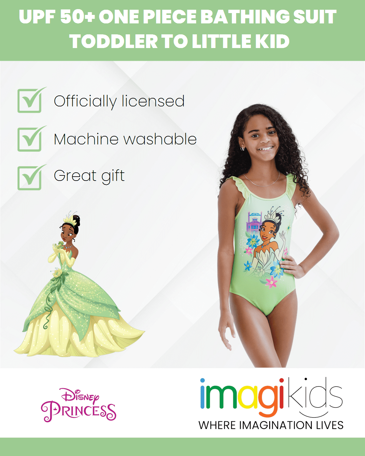 Disney Princess Belle UPF 50 One Piece Bathing Suit Toddler to Little Kid Walmart