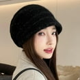 thumbnail image 3 of Holzlrgus Knitted Beanies for Women Design Flower Beanie Beret Bonnet Skull Cap Warm Fall Winter Cap for Ski Travel Work, 3 of 5