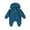 Blue, variant on Bagilaanoe Newborn Baby Girl Boys Hooded Jumpsuits Long Sleeve Bodysuit 3M 6M 12M Infant Zip-up One Piece Romper
