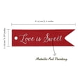 thumbnail image 5 of Inkdotpot Real Silver Foil Love Is Sweet Wedding Tags Favor Hang Paper Tags 50 Pieces, 5 of 6