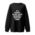 thumbnail image 5 of Jinhomg Womens Long Sleeve Oversized Sweatshirt Casual Loose Drop Shoulder Pullover Tops Lightweight Comfy Letter Print Spring Sweatshirts Black S, 5 of 6