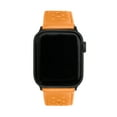 thumbnail image 6 of Bandini Extra Long XL Band Compatible with Apple Watch Leather Band 45mm 44mm 42mm 49mm, Men Rally Strap Replacement for Apple Watch Band Ultra, Series 9 8 7 6 5 4 3 2 SE - Orange / Black Hardware, 6 of 8