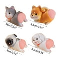 Cute Peach White Dog Butt Squeeze Fidget Toy Soft Stress Relief Novelty