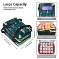 thumbnail image 3 of Whale Large Capacity Double Layered Insulated Refrigerated Lunch Bag with Two Compartments, Carry Handle - 7.1x11.4x16.1 Inches, 3 of 6