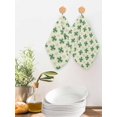 thumbnail image 2 of St. Patrick's Day Kitchen Dish Towels for Drying Dishes Set of 3, Lucky Green Clovers Pink Love Heart Waffle Weave Microfiber Hand Tea Bathroom Towels Quick Dry & Absorbent Towel 12x12, 2 of 7