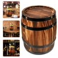 thumbnail image 5 of MLINS Dark Brown Wooden Wine Barrel Decor for Home and Bar Landscaping Perfect Vintage Style Ornament 24.5 Inches, 5 of 7