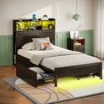 thumbnail image 1 of Greenstell Tech-Infused Twin Bed Frame - Minimalist Storage Design Redefining Bedroom Spaces, Adult, Black, 1 of 6