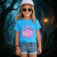 thumbnail image 2 of Staki Kid Fall Shirt Halloween Shirts Toddler Girls Pumpkin Tshirts Kids Halloween Graphic Short Sleeve Tops(Blue,11-12 Years), 2 of 5