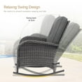 thumbnail image 5 of Onbrill Outdoor Rocking Chairs Set of 2 w/Side Table, Wicker Conversation Set for Patio, Backyard, Grey, 5 of 8