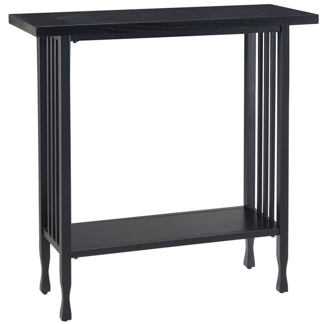 Leick Home 11232-BK Ironcraft Console Sofa Table - Black Wash
